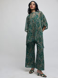 Emerald Paisley Kaftan Top