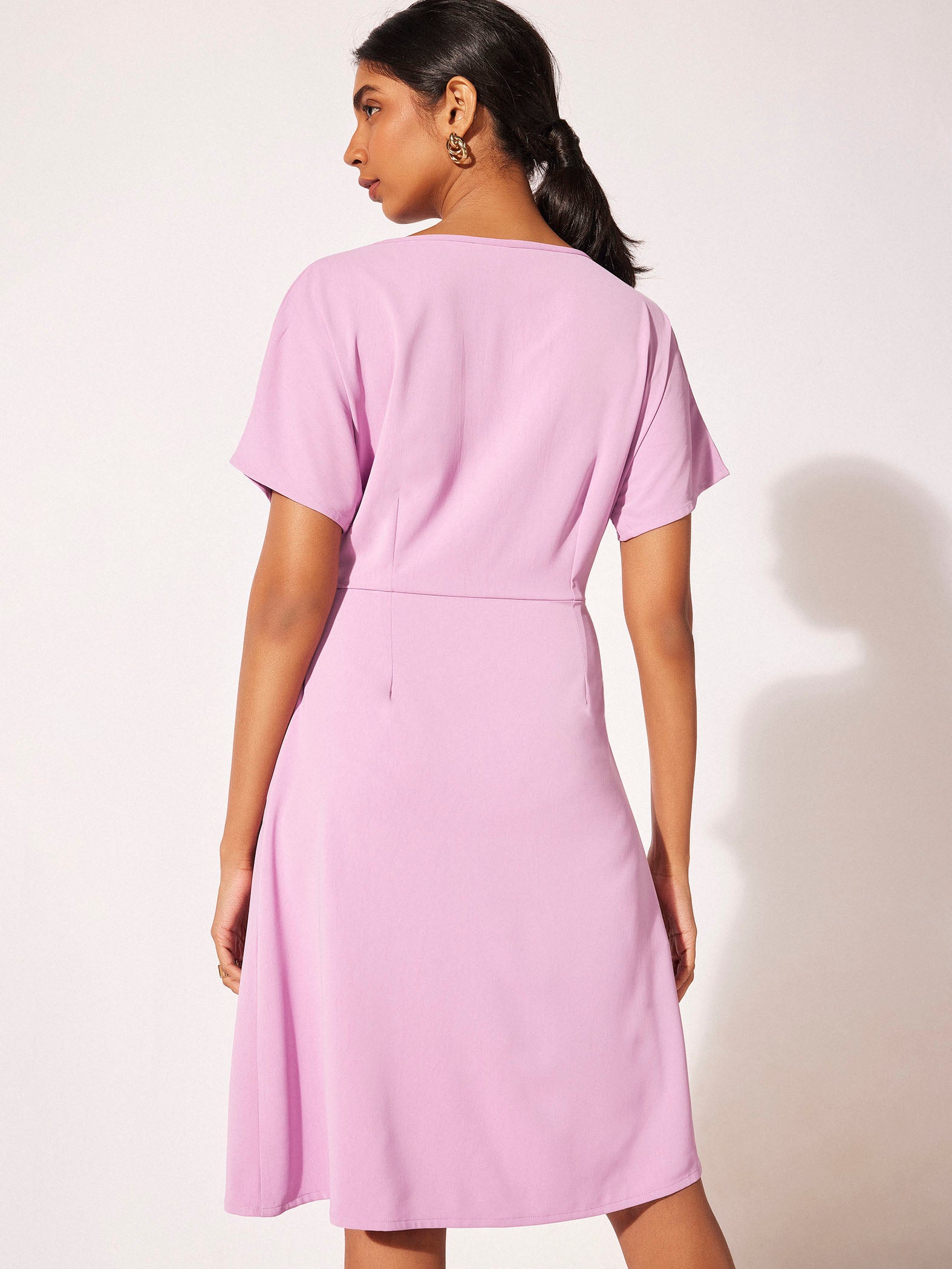 Fondant Pink Gathered Dress