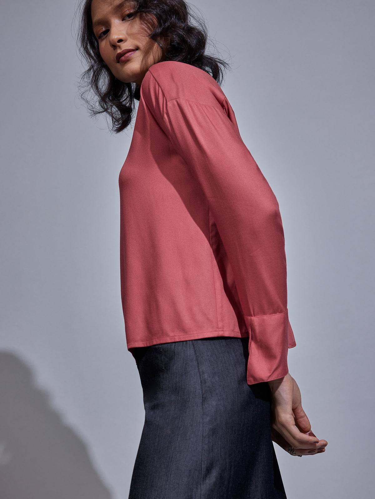 French Rose Oversized Top