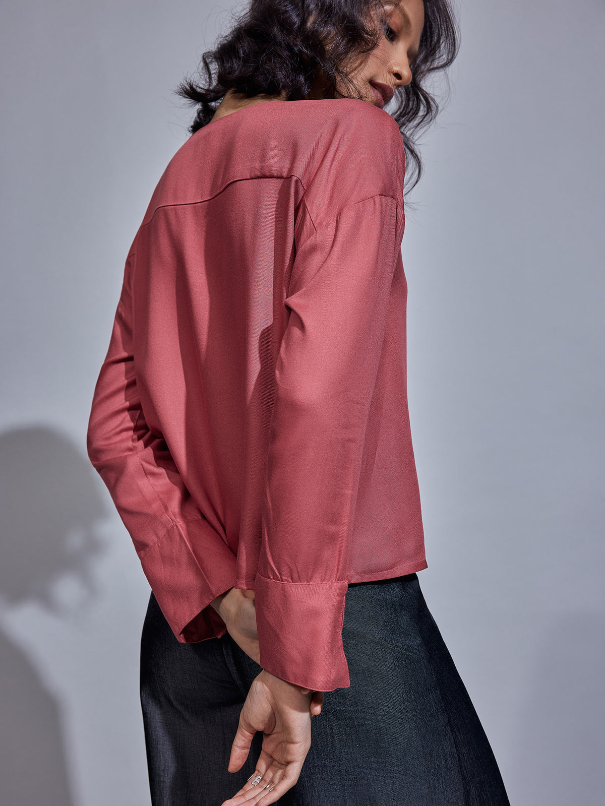 French Rose Oversized Top