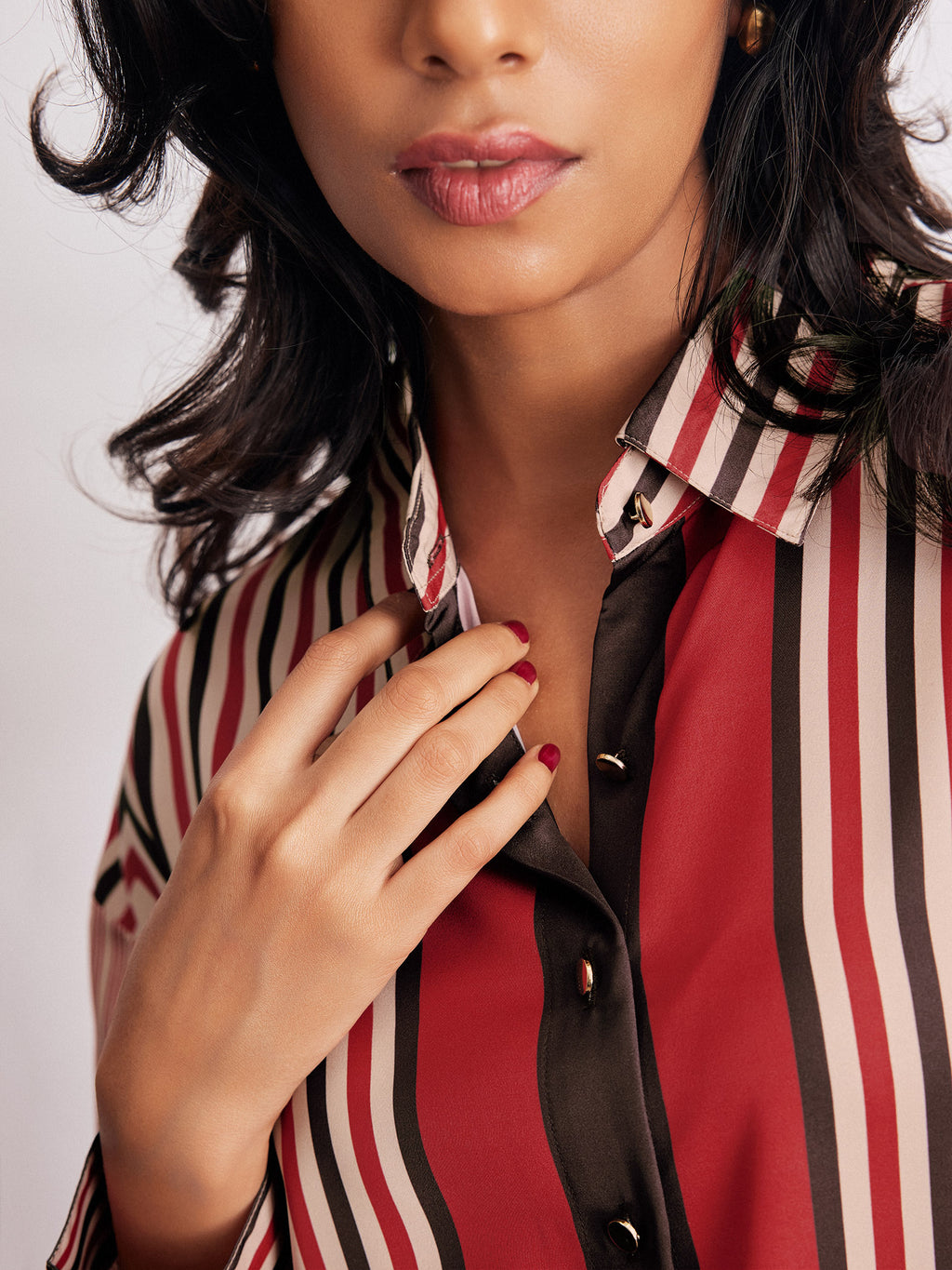 Geometric Scarf Print Shirt
