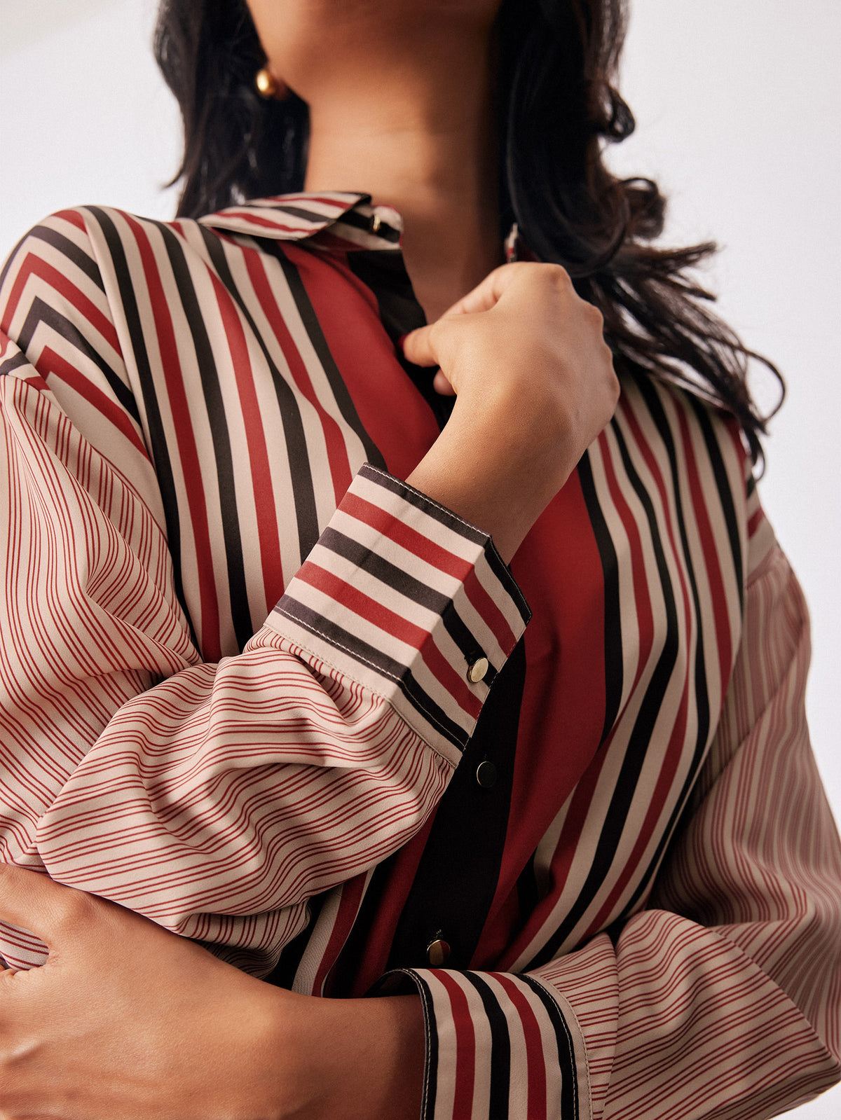 Geometric Scarf Print Shirt