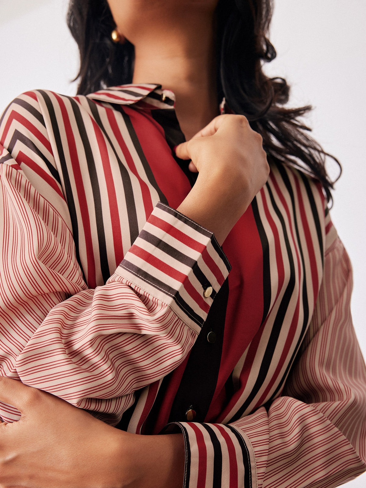 Geometric Scarf Print Shirt