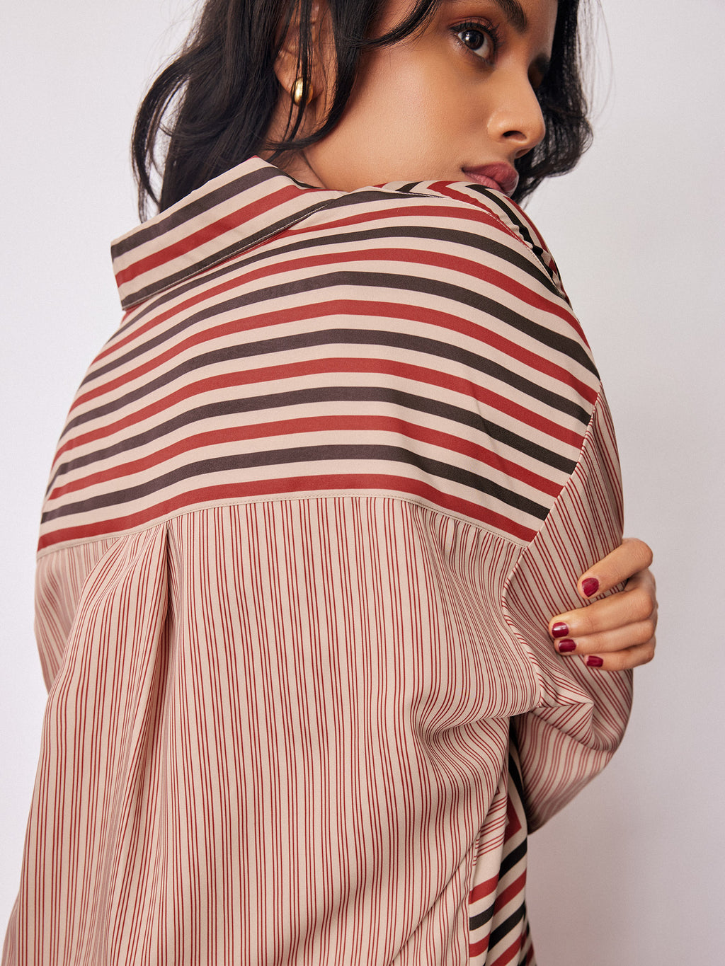 Geometric Scarf Print Shirt