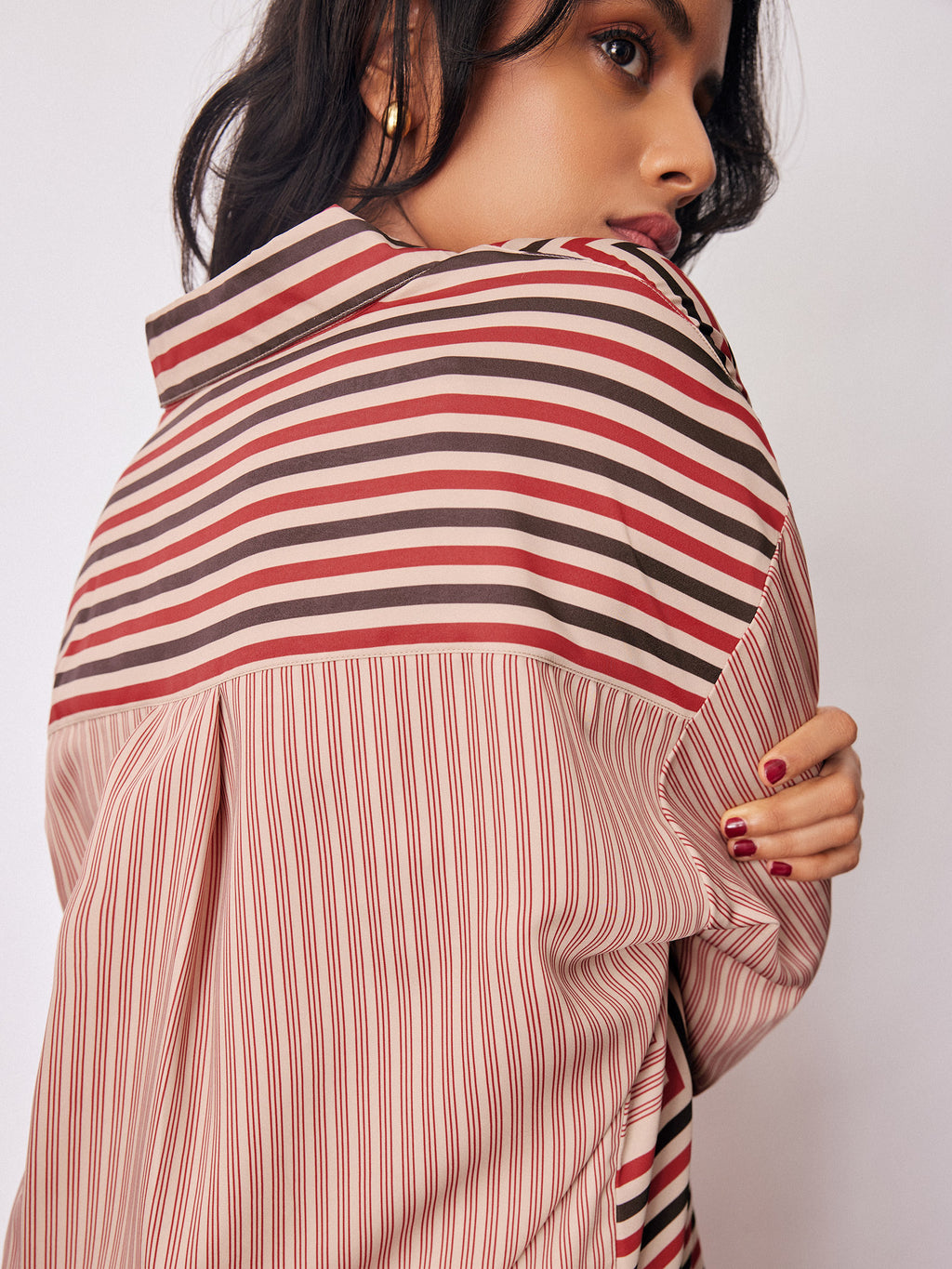 Geometric Scarf Print Shirt