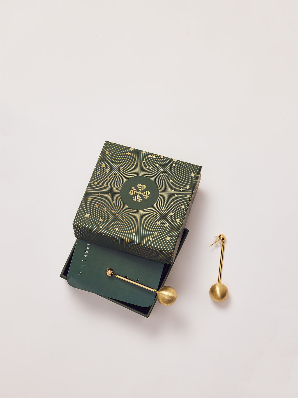 Gold Ball Drop Earrings