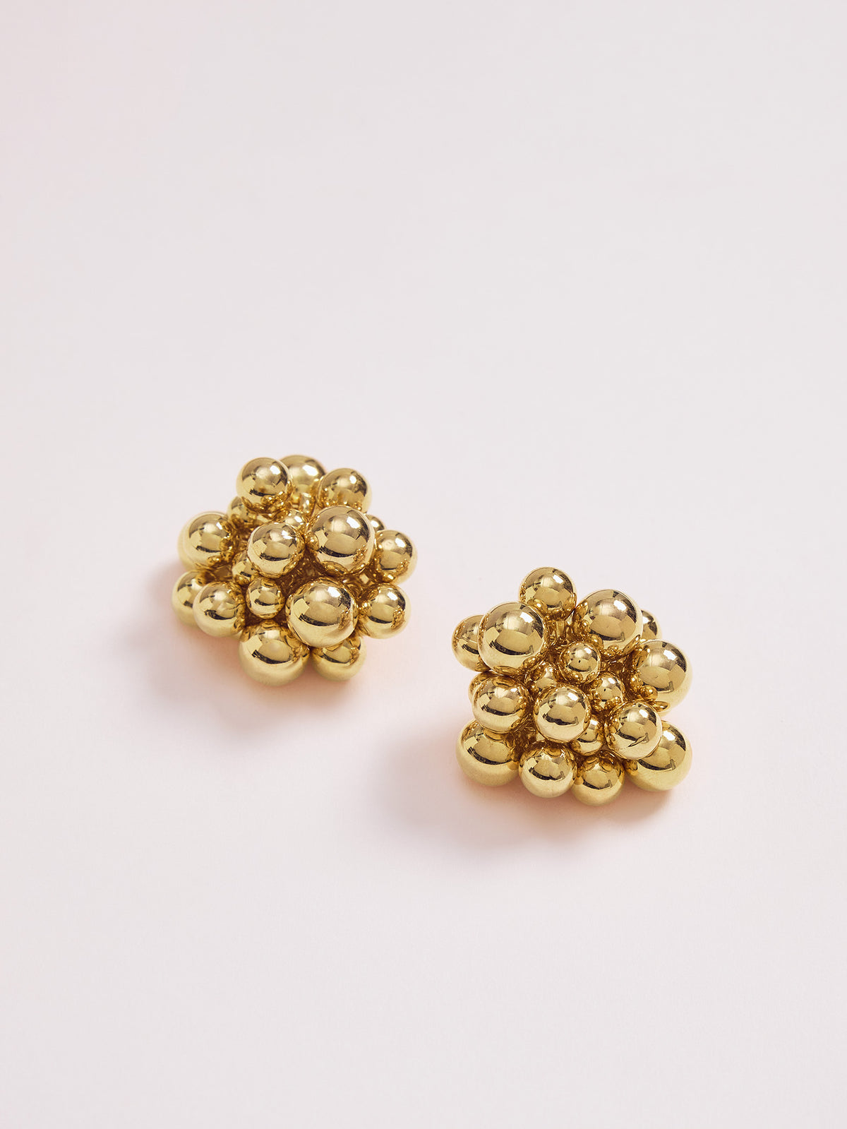 Gold Stacked Bubble Studs