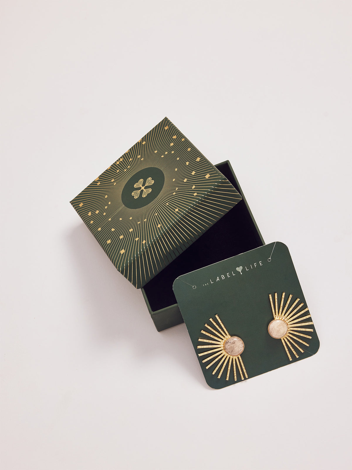 Gold and Blush Sunburst Studs