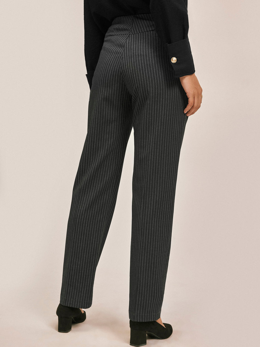 Grey Pinstripe Trousers