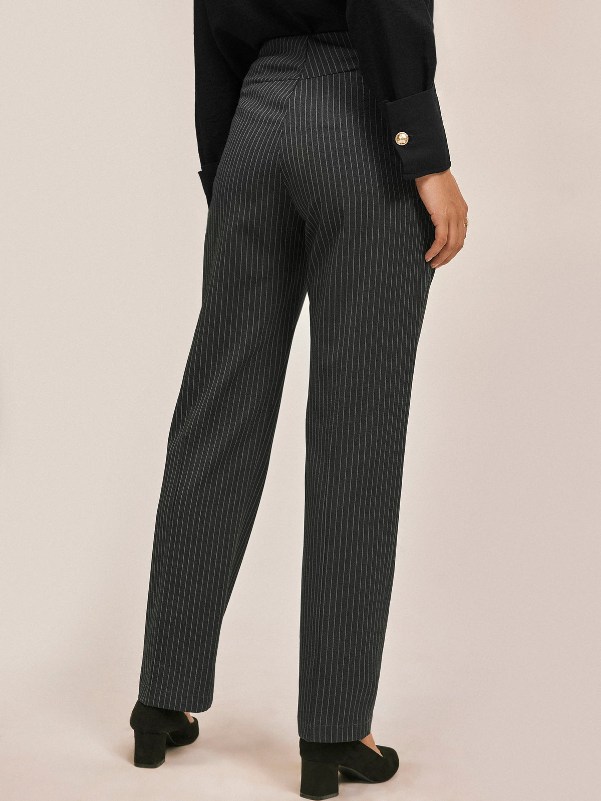 Grey Pinstripe Trousers