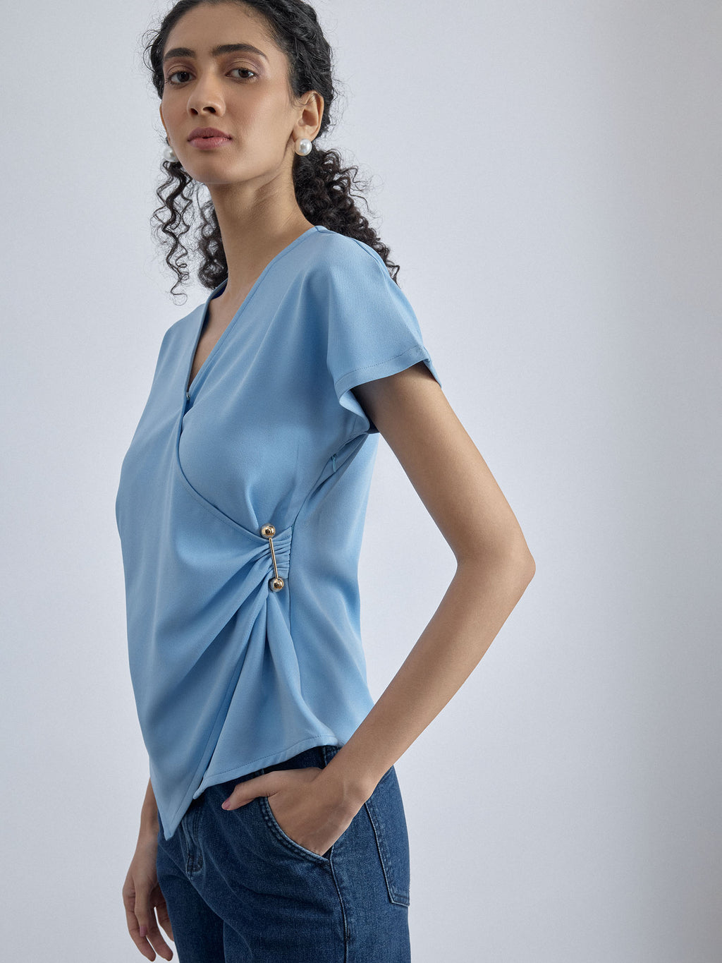 Ice Statement Buckle Wrap Top