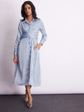 Ice Twist Wrap Striped Dress