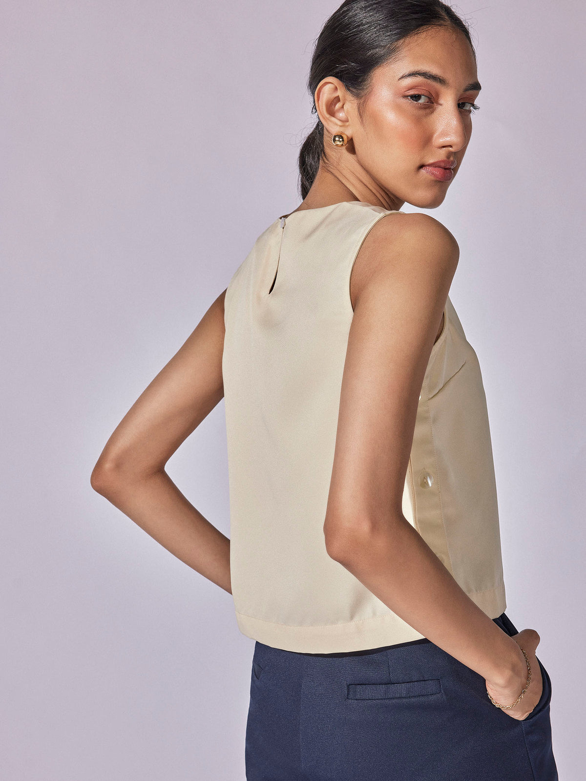 Ivory Carnation Print Tank Top