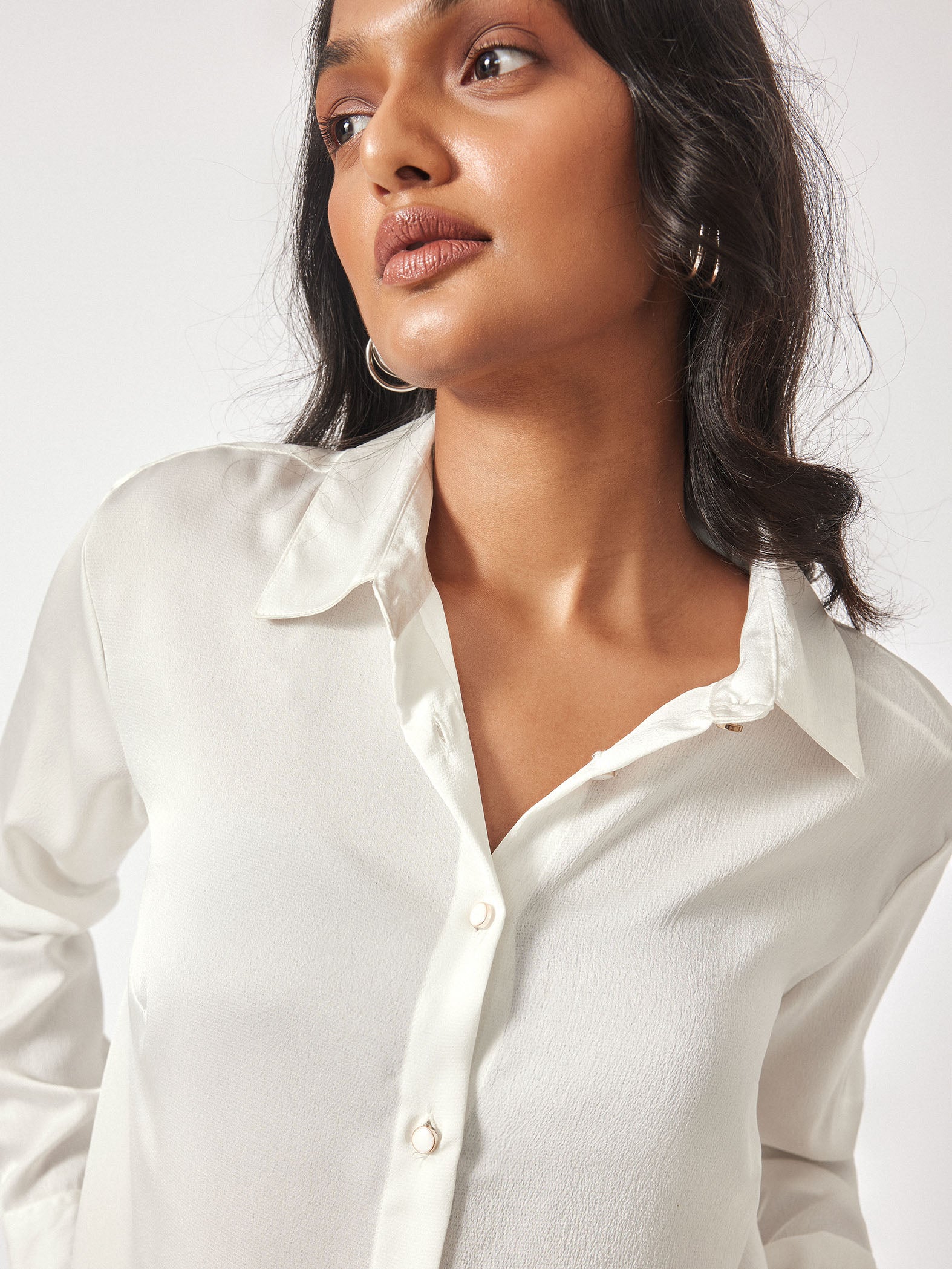 Ivory Satin Shirt