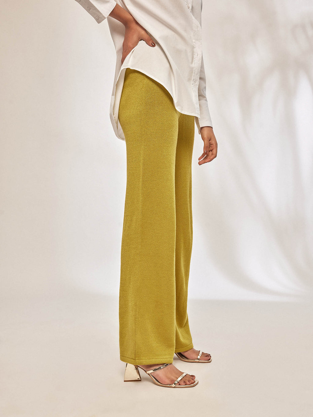 Lemon Knit Straight Fit Pants