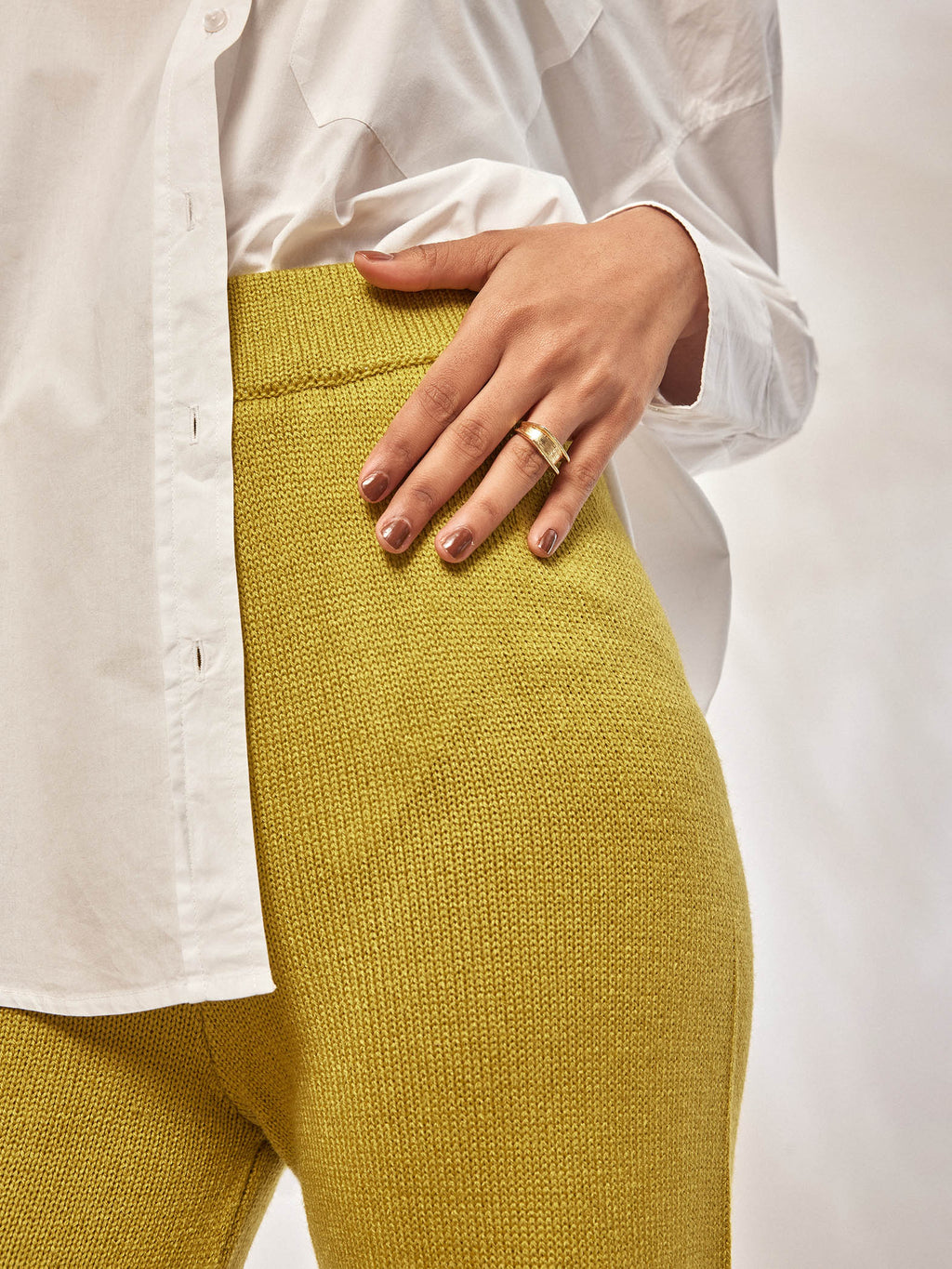 Lemon Knit Straight Fit Pants
