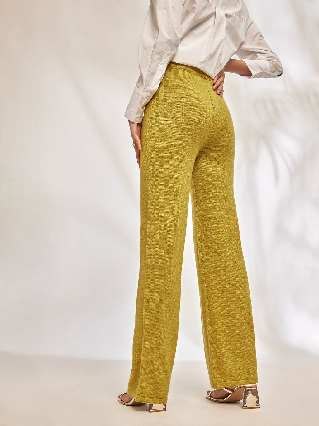 Lemon Knit Straight Fit Pants