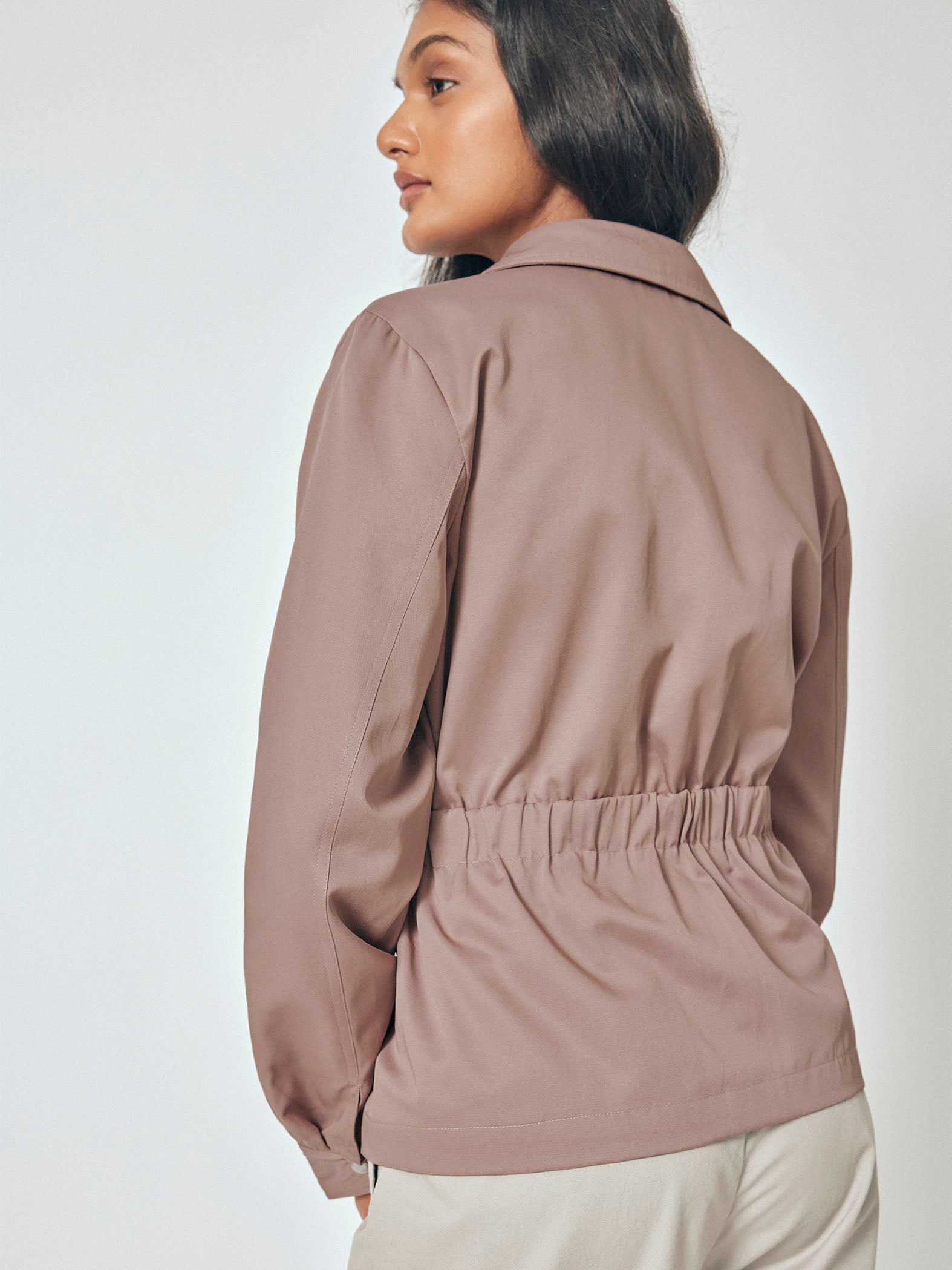 Light Mauve Double Breasted Jacket