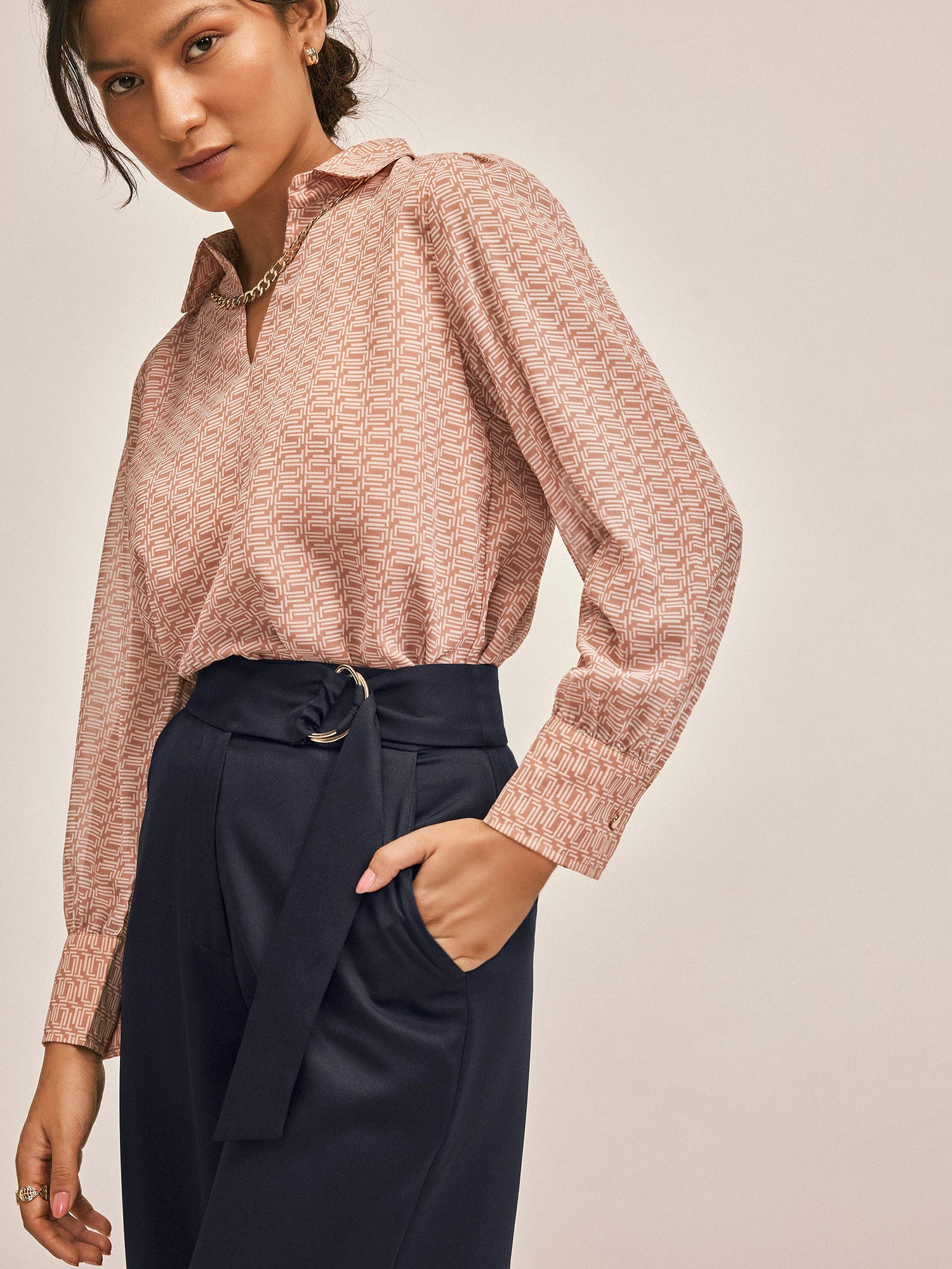 Melon Monogram Chain Top