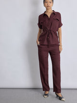 Merlot High Waist Pants