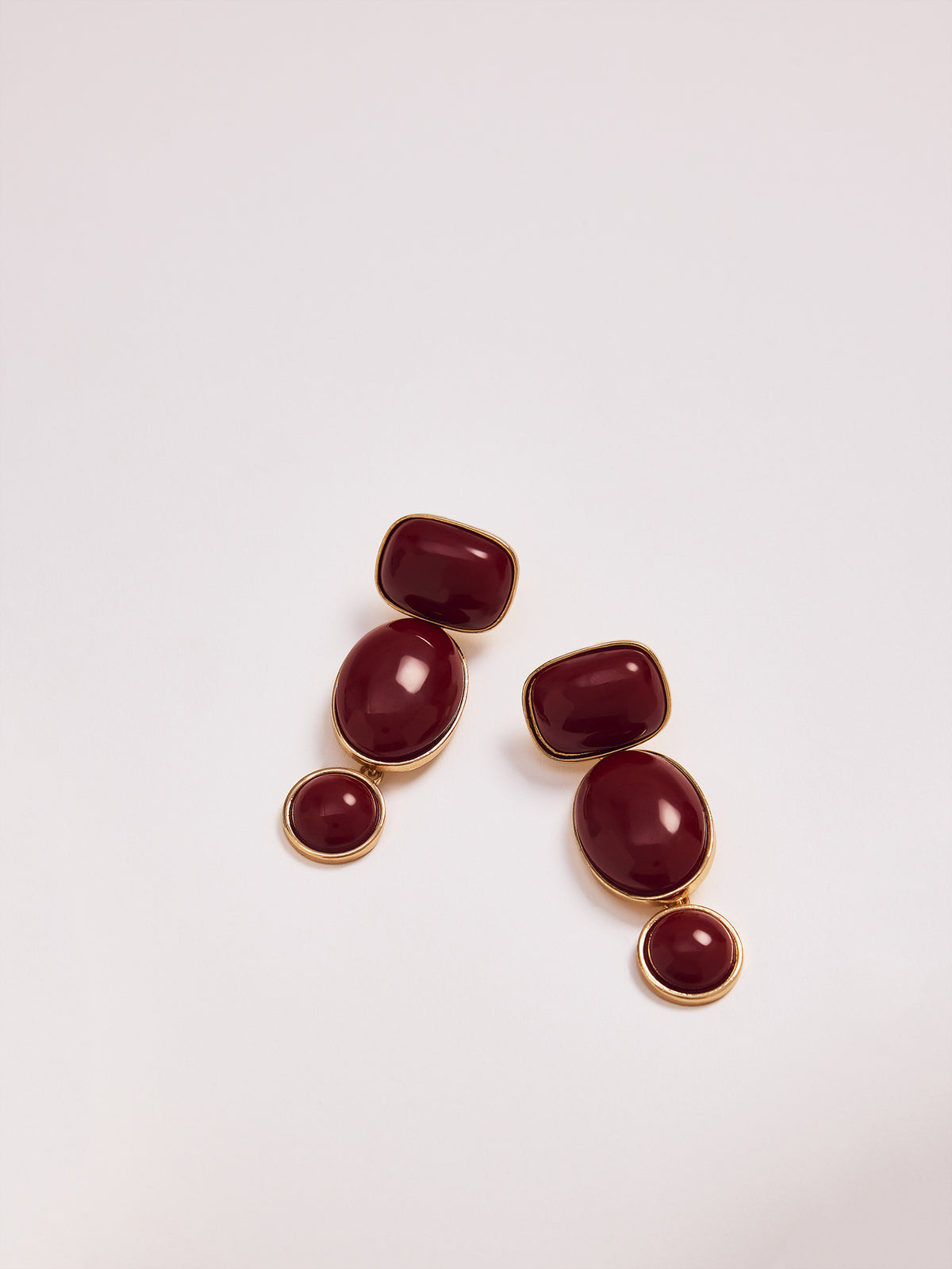 Merlot Multi Stone Drop Earrings