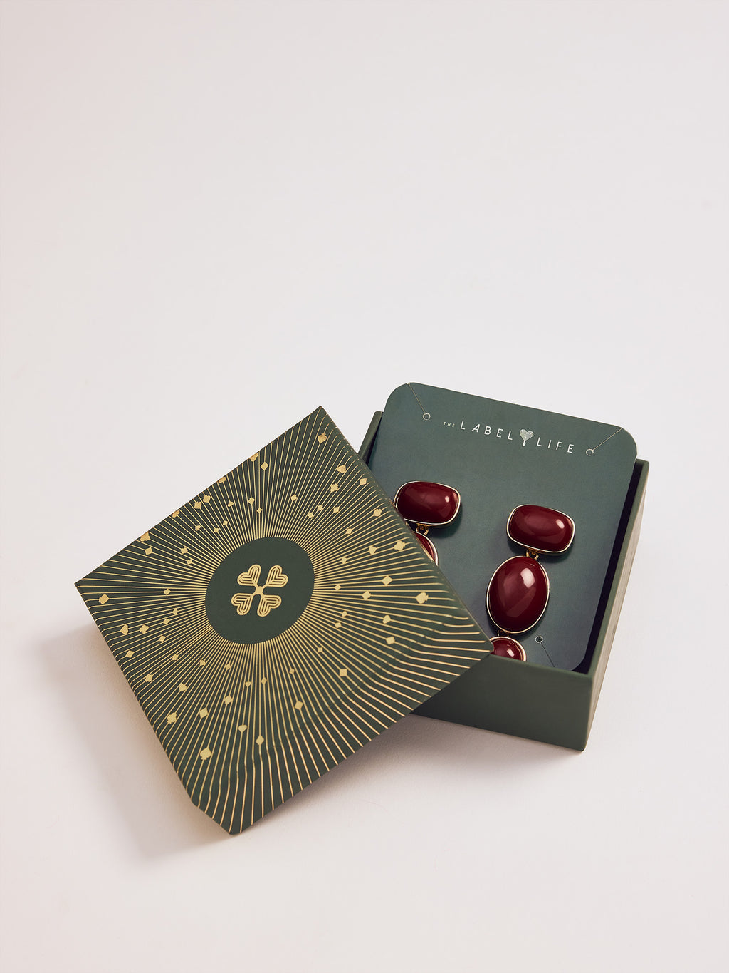 Merlot Multi Stone Drop Earrings