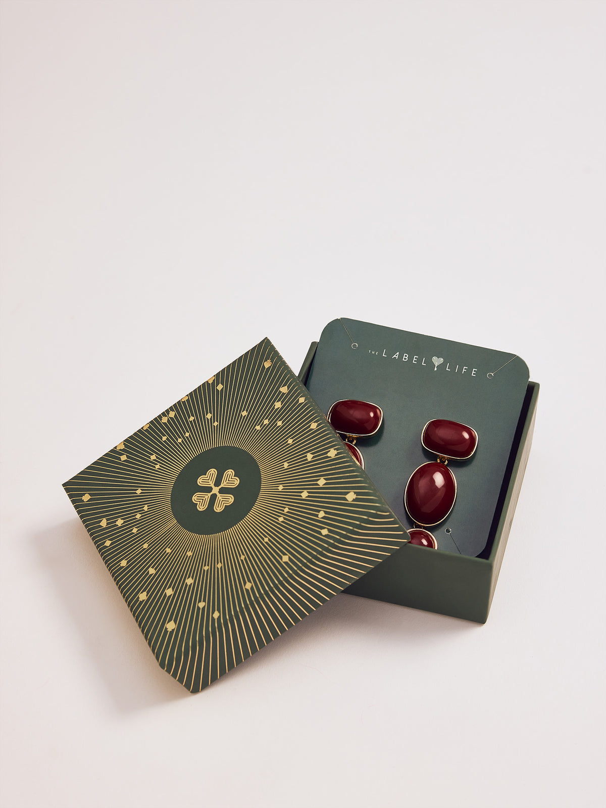 Merlot Multi Stone Drop Earrings