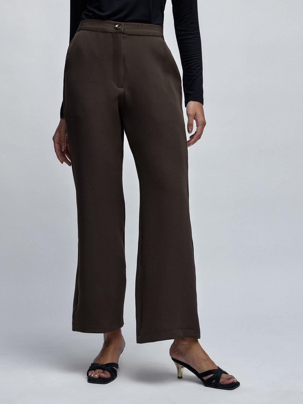 Mocha High Waist Trousers
