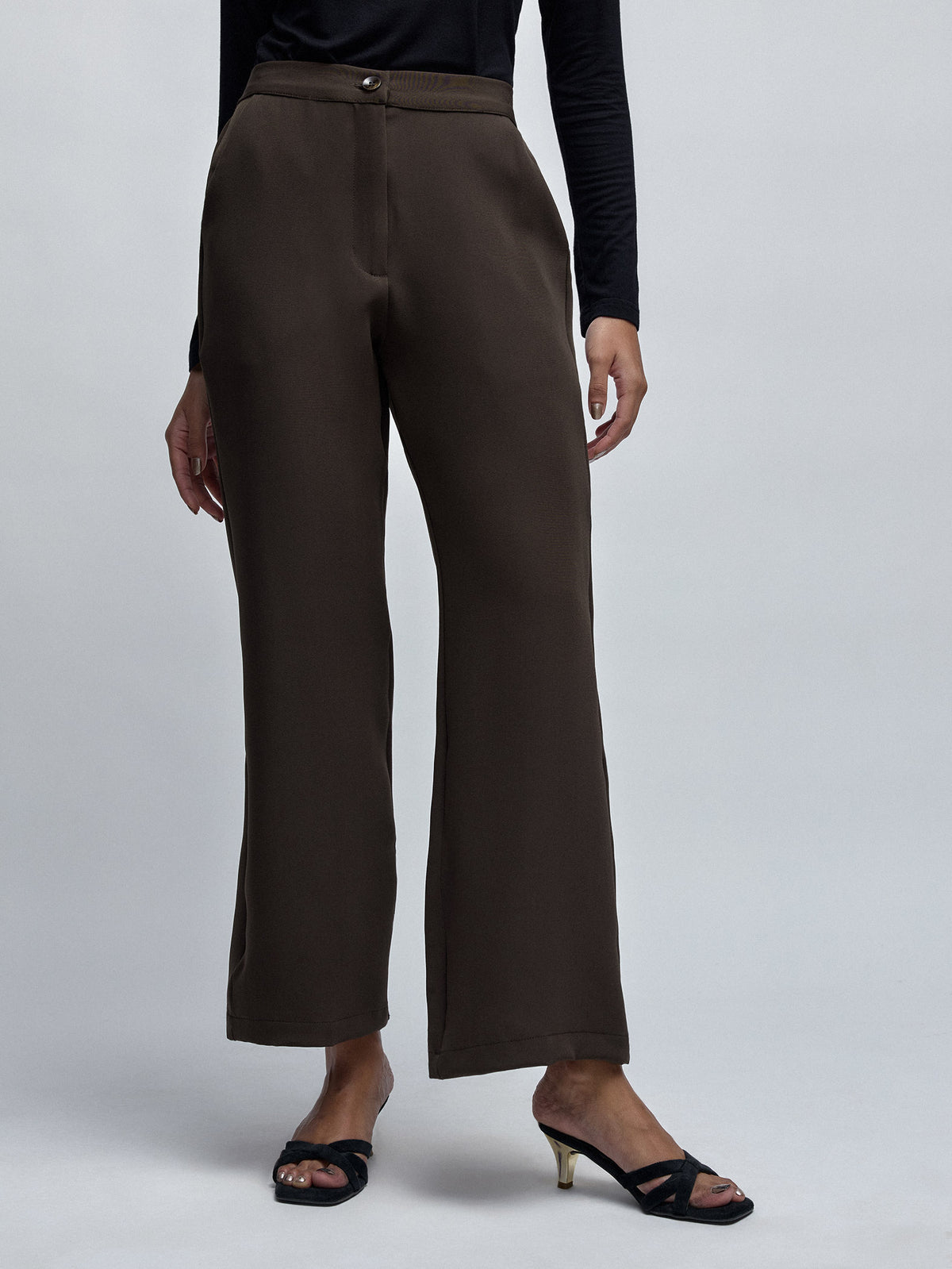 Mocha High Waist Trousers
