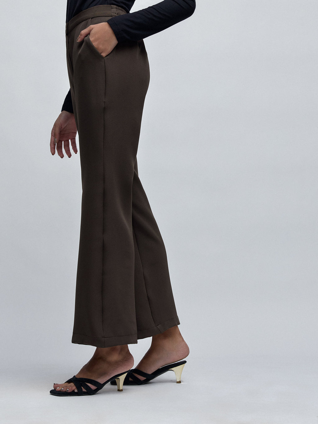 Mocha High Waist Trousers