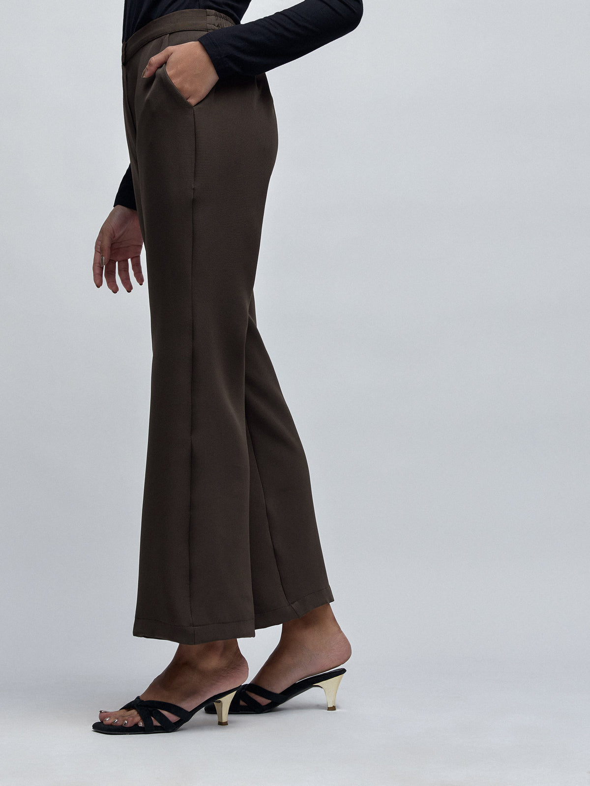 Mocha High Waist Trousers
