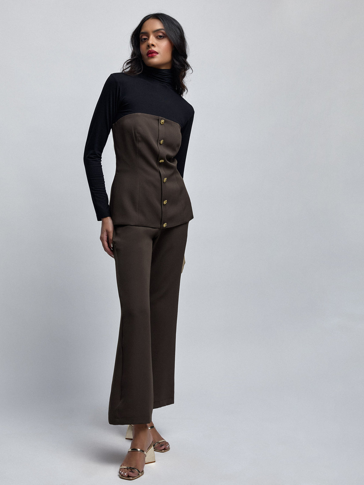Mocha High Waist Trousers