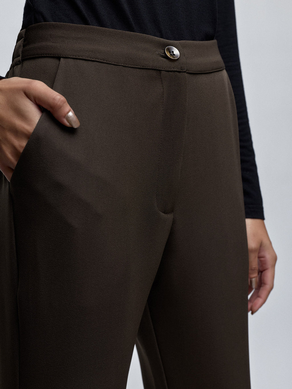 Mocha High Waist Trousers