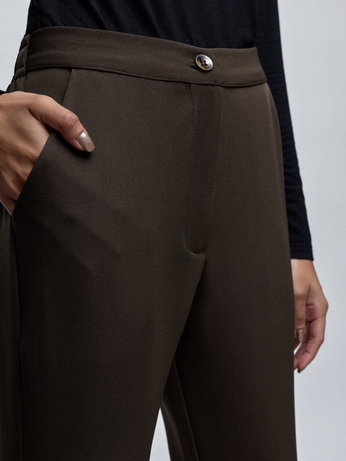Mocha High Waist Trousers