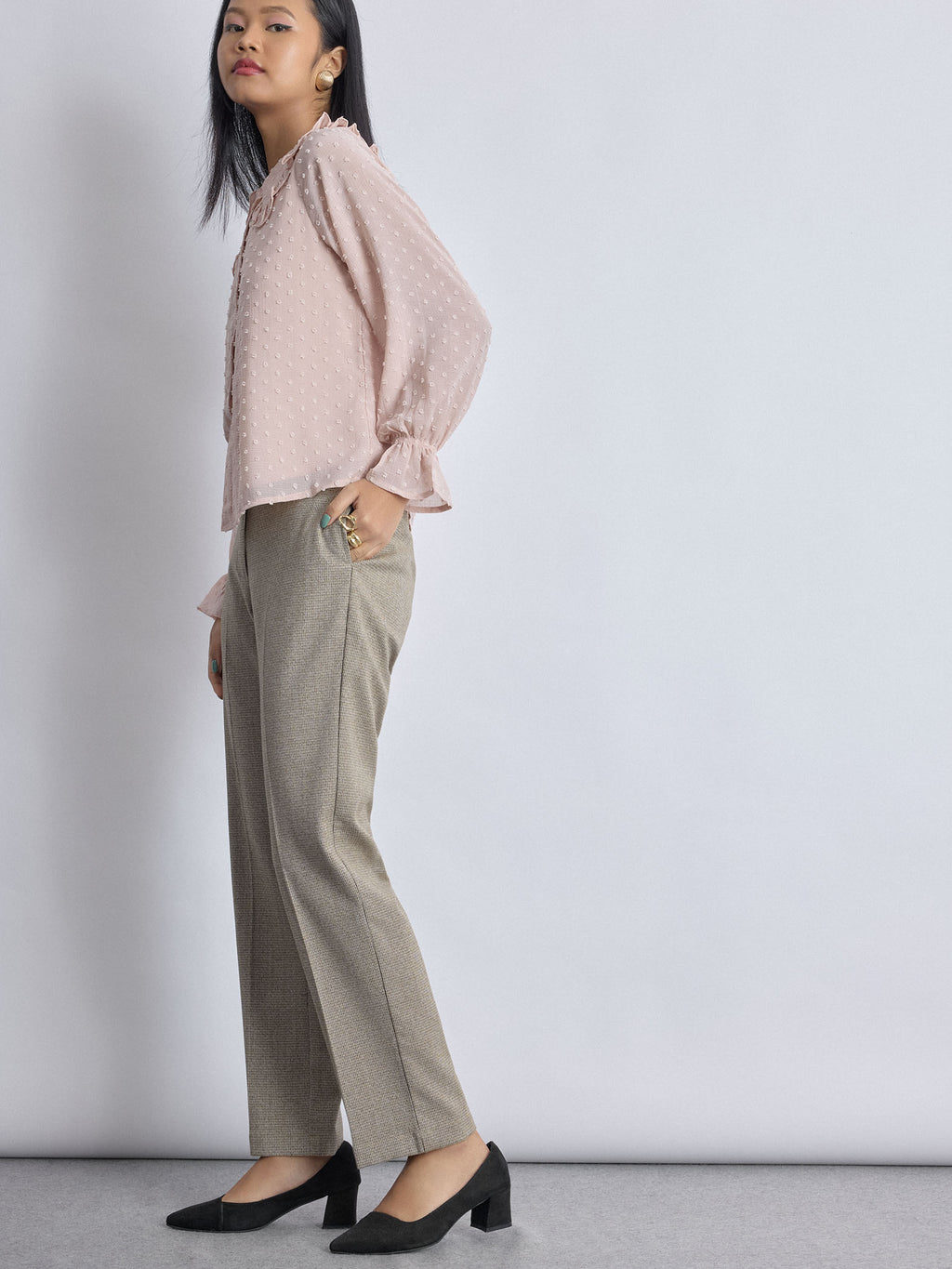 Mocha Textured Pants