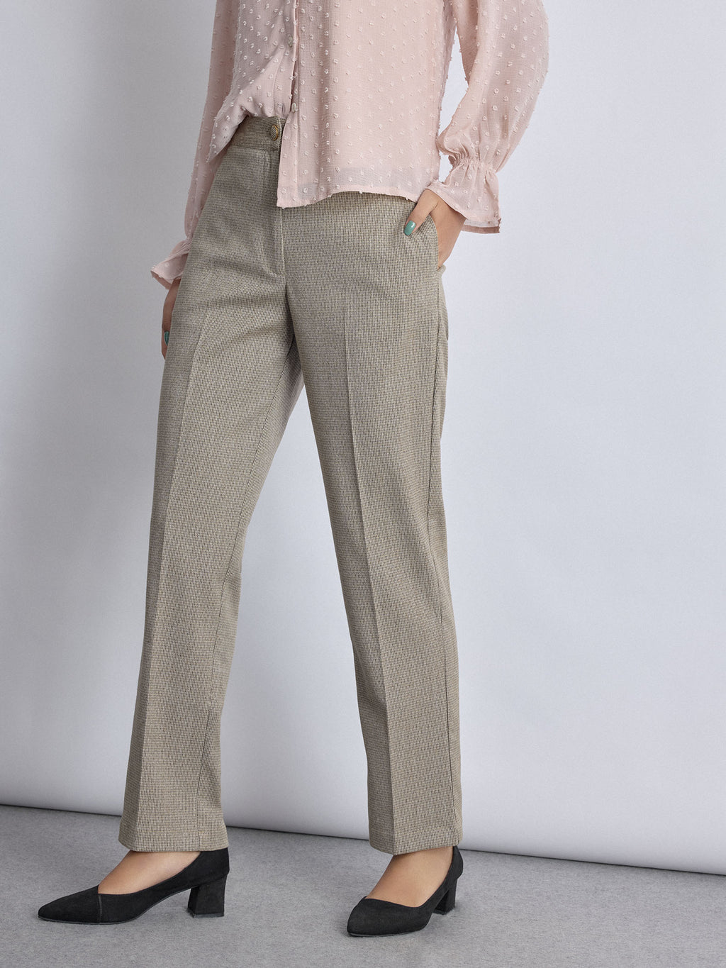 Mocha Textured Pants