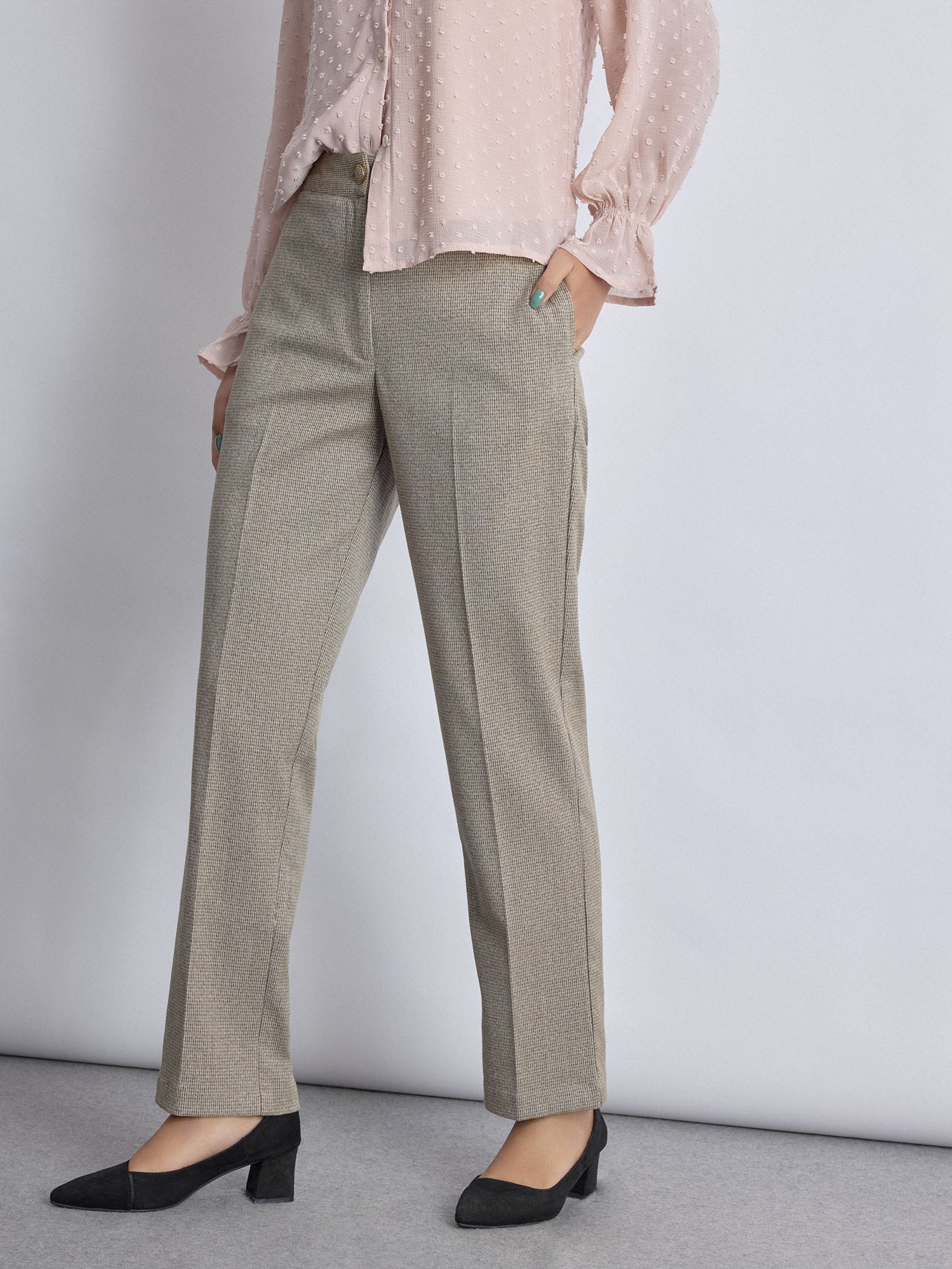 Mocha Textured Pants