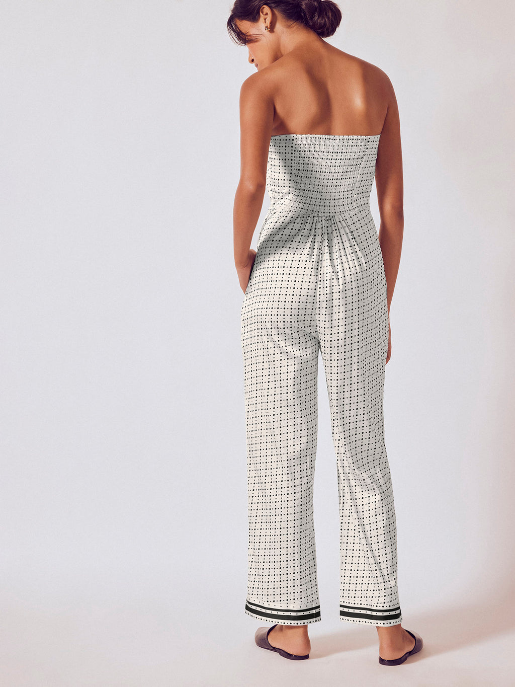 Monochrome Polka Striped Jumpsuit