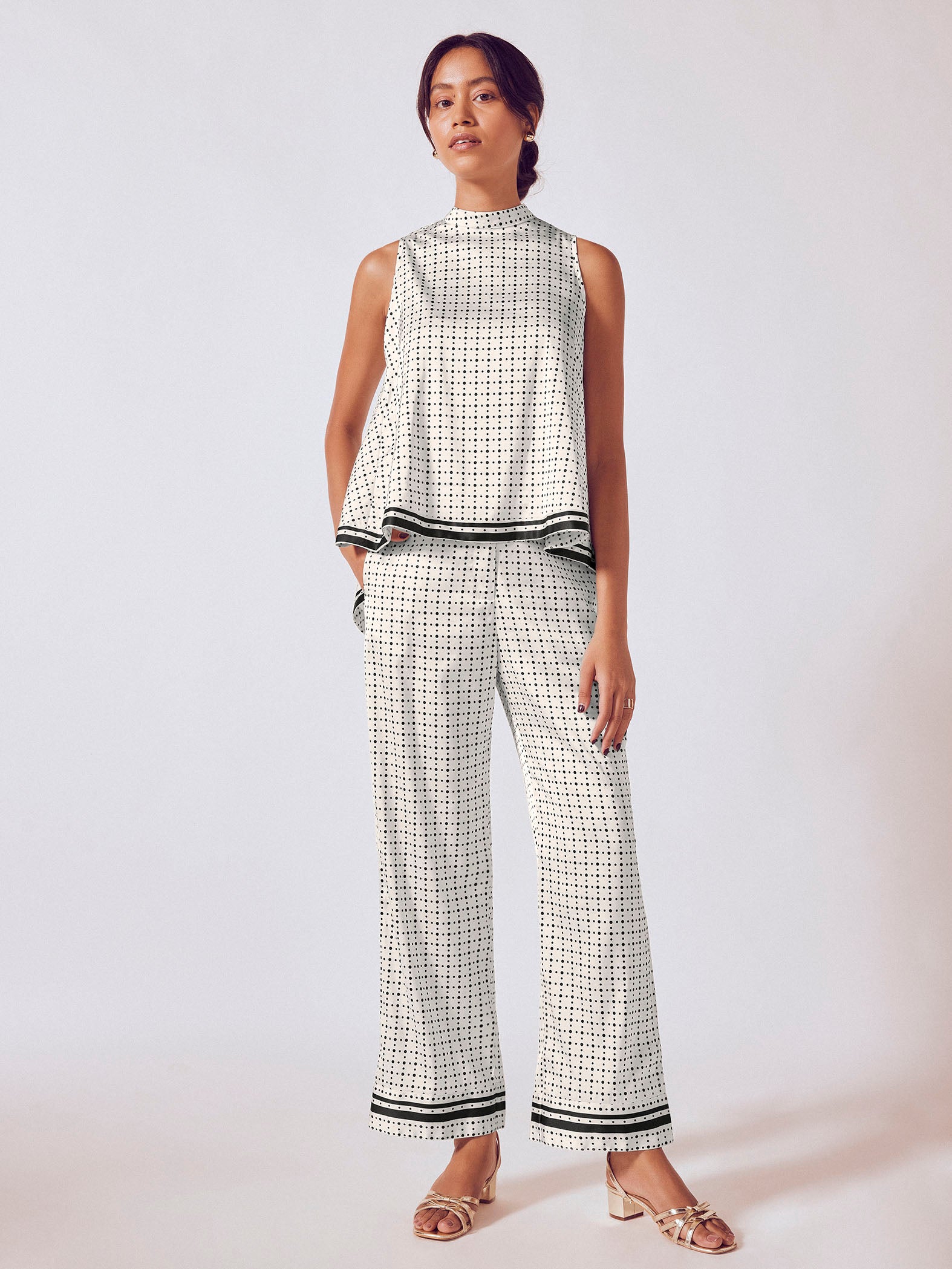 Monochrome Polka Striped Top