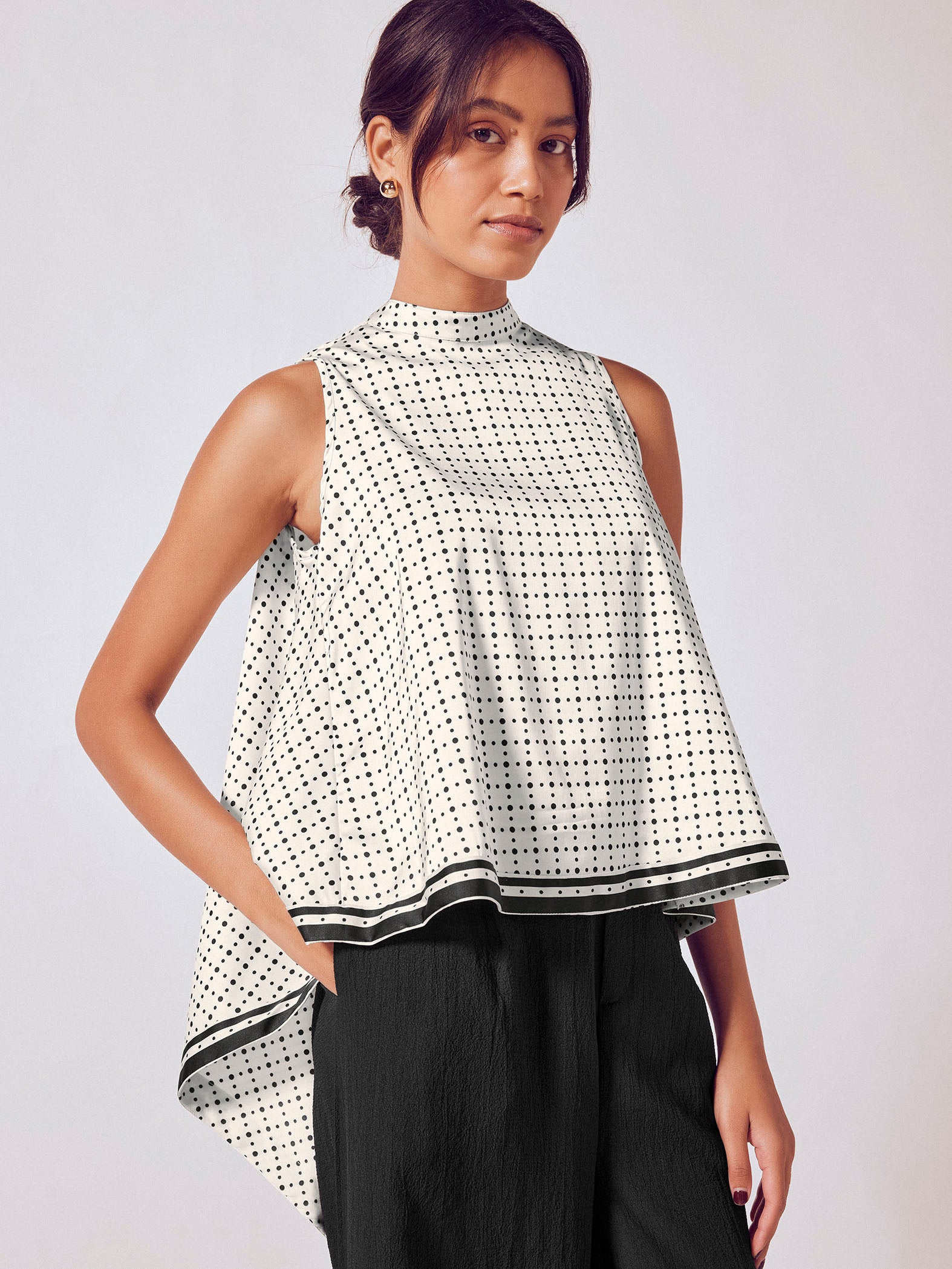 Monochrome Polka Striped Top