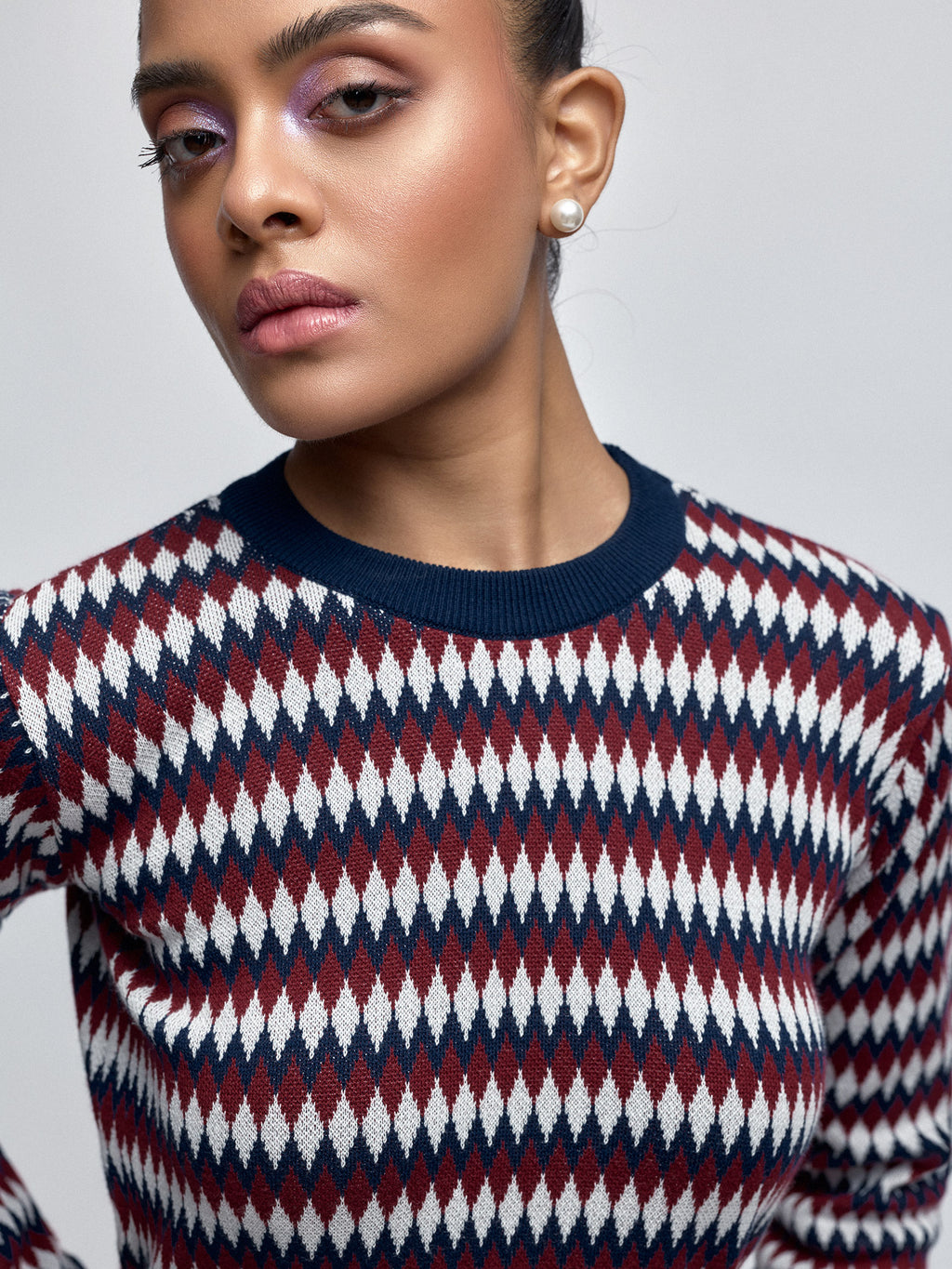 Multicoloured Jacquard Knit Dress