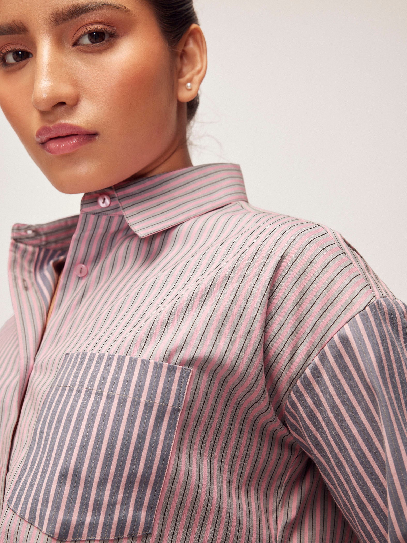 Multistriped Colourblock Shirt
