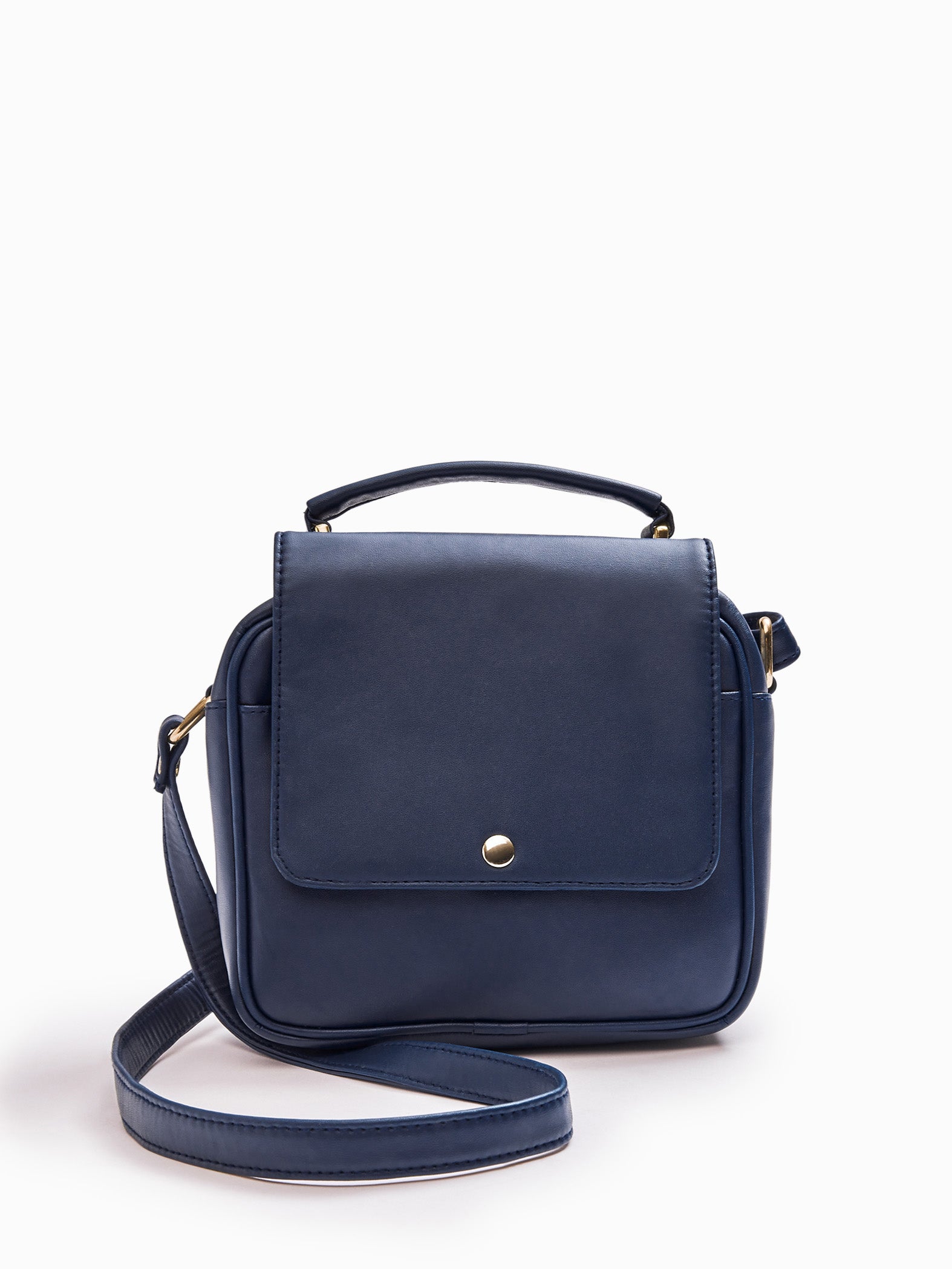 Navy Square Sling Bag