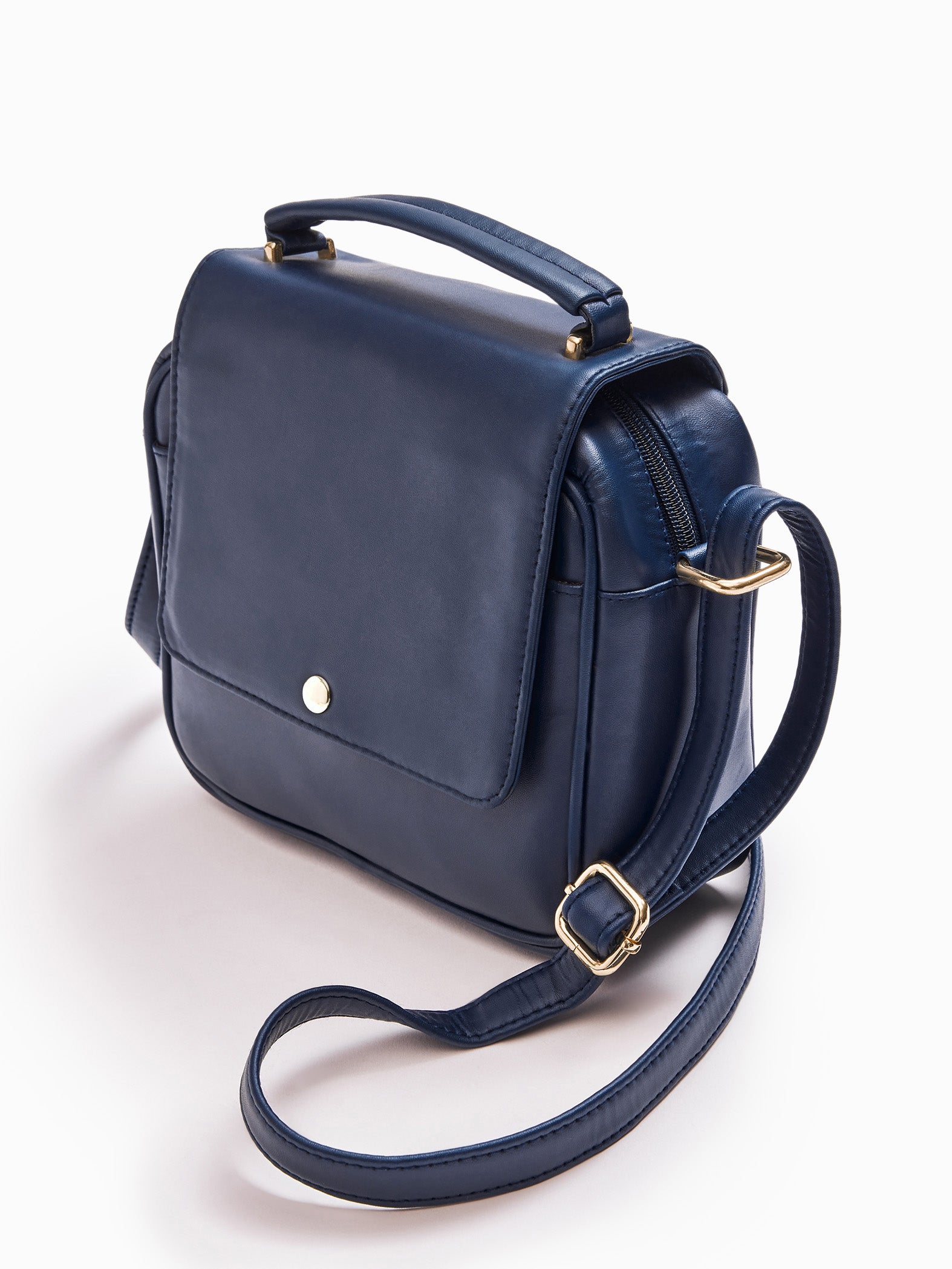 Navy Square Sling Bag