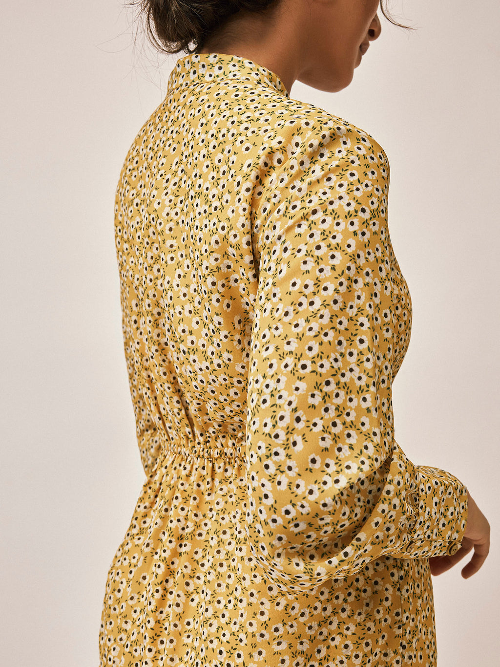 Ochre Ditsy Floral Dress