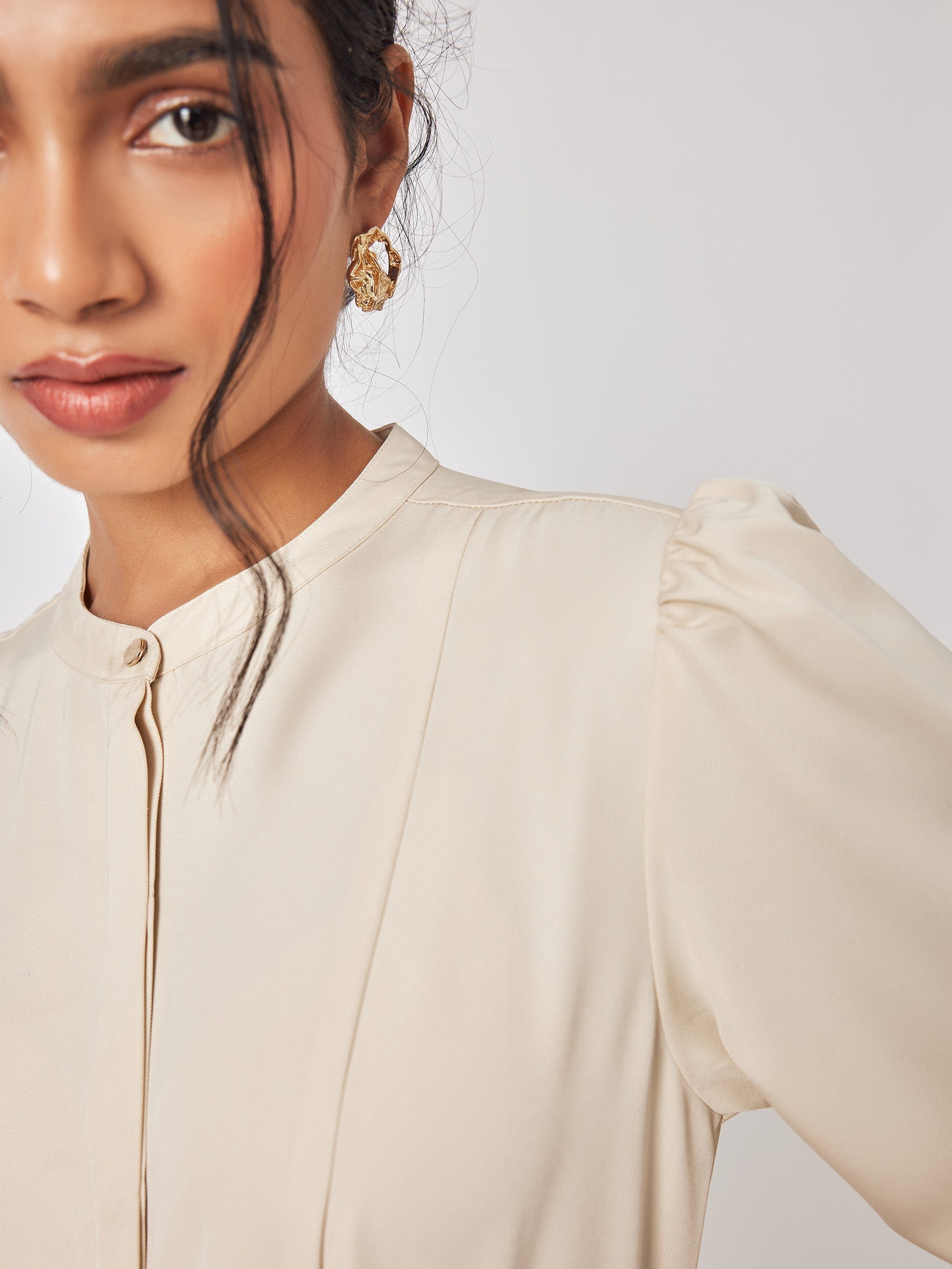 Off-White Double Belted Dress