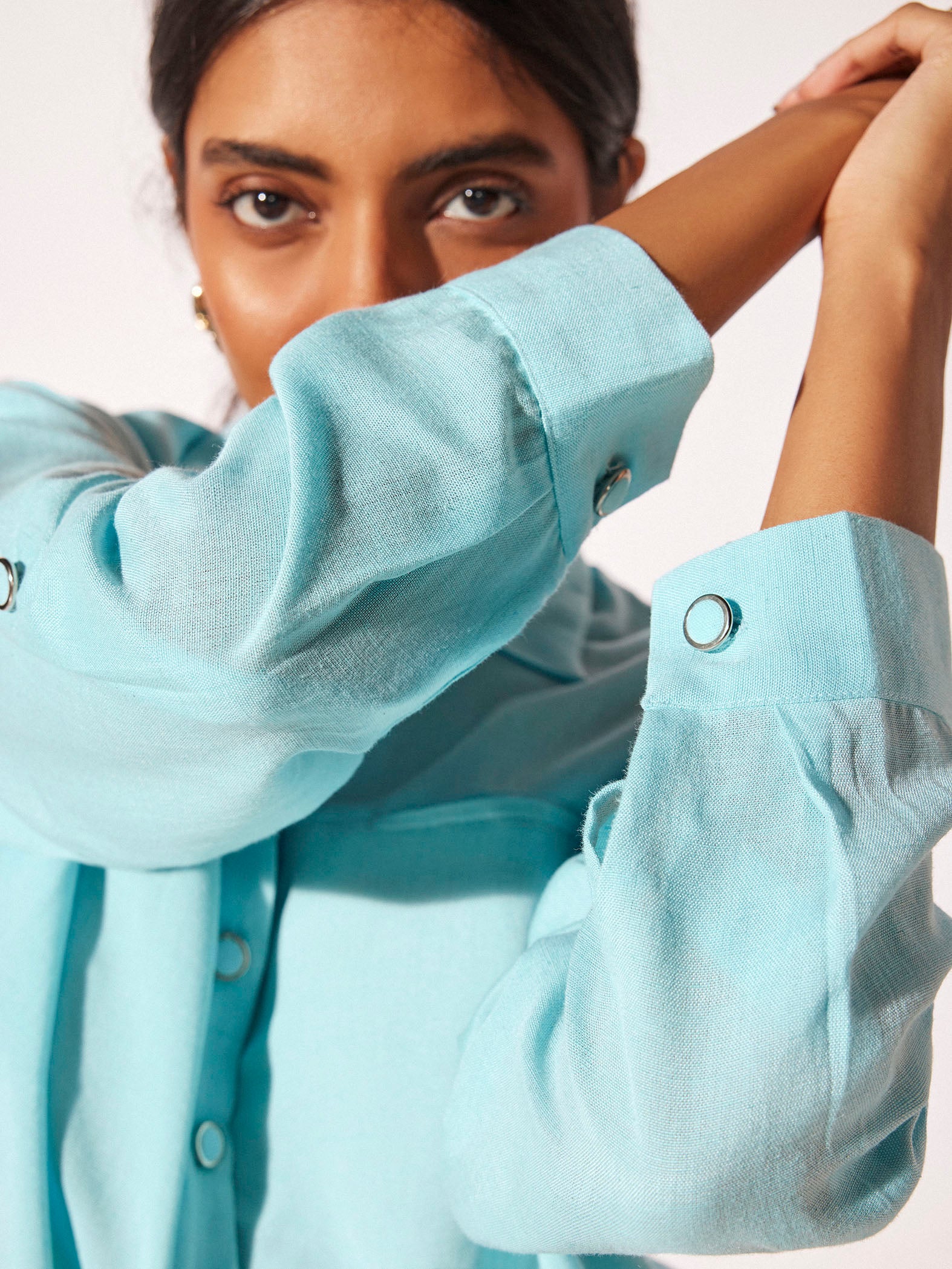 Powder Blue Drop Shoulder Shirt