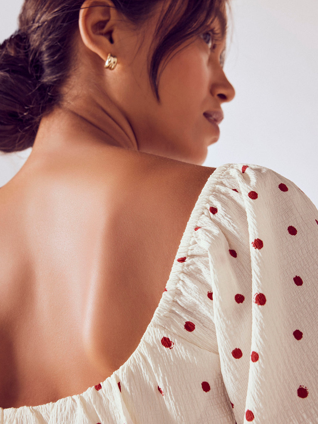 Red Polka Sweetheart Top
