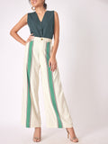 Red & Green Stripe Detail Trousers