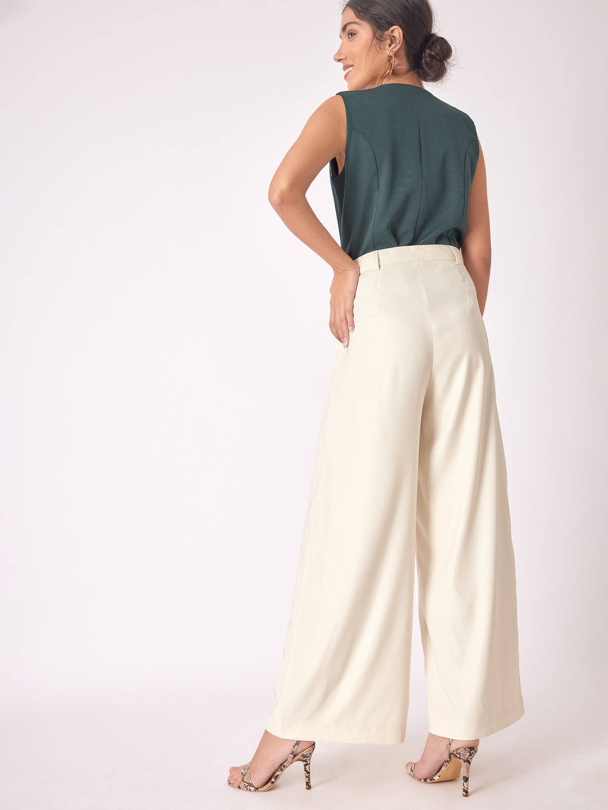 Red & Green Stripe Detail Trousers